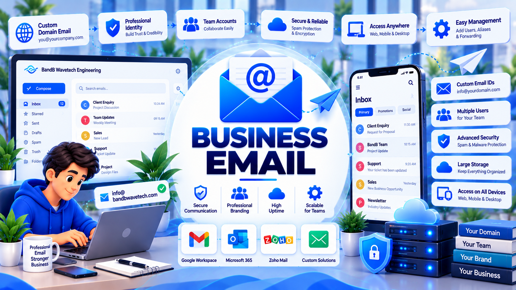 Business Email Setup & Security Banner